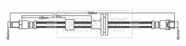 Handler.Part Brake hose BORG & BECK BBH7086 1