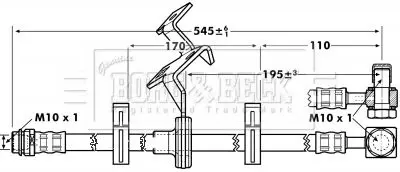 Handler.Part Brake hose BORG & BECK BBH7087 1