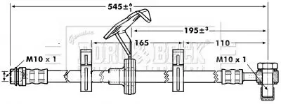 Handler.Part Brake hose BORG & BECK BBH7088 1