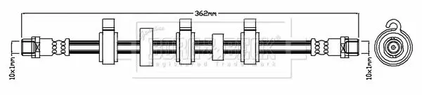 Handler.Part Brake hose BORG & BECK BBH7303 2