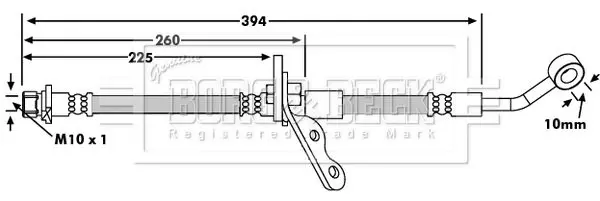 Handler.Part Brake hose BORG & BECK BBH7347 1