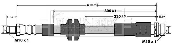 Handler.Part Brake hose BORG & BECK BBH7376 1