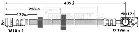 Handler.Part Brake hose BORG & BECK BBH7383 2