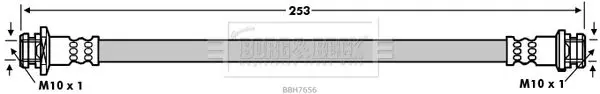 Handler.Part Brake hose BORG & BECK BBH7656 1