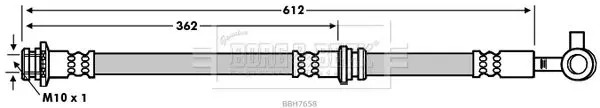 Handler.Part Brake hose BORG & BECK BBH7658 2