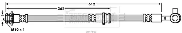 Handler.Part Brake hose BORG & BECK BBH7663 2