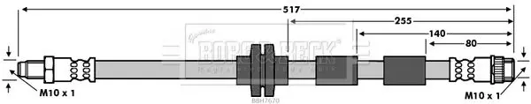 Handler.Part Brake hose BORG & BECK BBH7670 1