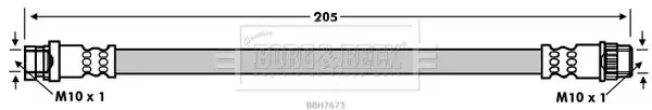 Handler.Part Brake hose BORG & BECK BBH7673 1