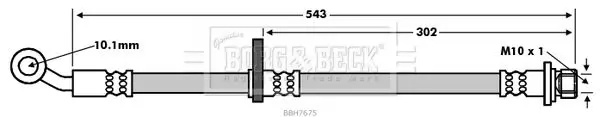 Handler.Part Brake hose BORG & BECK BBH7675 1