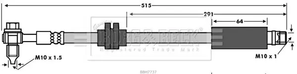 Handler.Part Brake hose BORG & BECK BBH7737 2