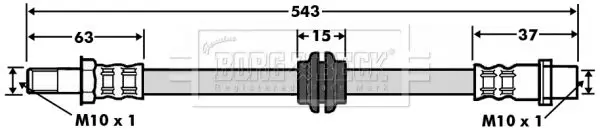 Handler.Part Brake hose BORG & BECK BBH7497 1