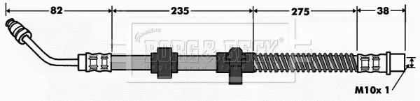 Handler.Part Brake hose BORG & BECK BBH7517 1