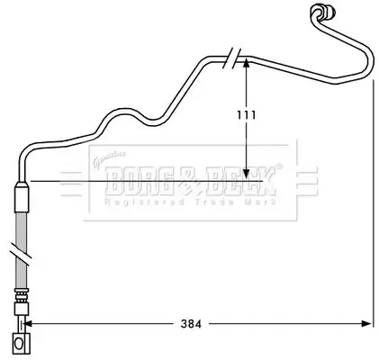 Handler.Part Brake hose BORG & BECK BBH7534 1