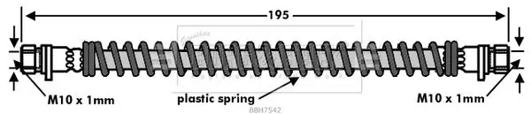 Handler.Part Brake hose BORG & BECK BBH7542 1