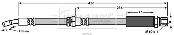 Handler.Part Brake hose BORG & BECK BBH7548 1