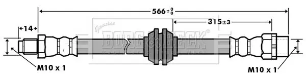 Handler.Part Brake hose BORG & BECK BBH7395 1