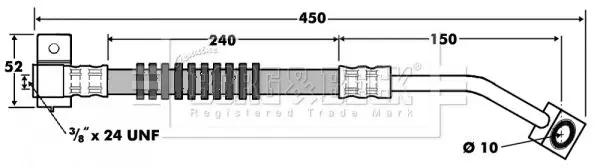 Handler.Part Brake hose BORG & BECK BBH7411 1