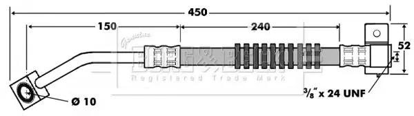 Handler.Part Brake hose BORG & BECK BBH7412 1