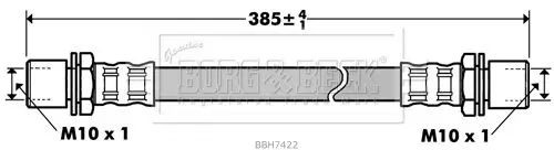 Handler.Part Brake hose BORG & BECK BBH7422 1