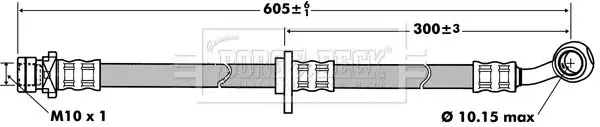 Handler.Part Brake hose BORG & BECK BBH7441 1