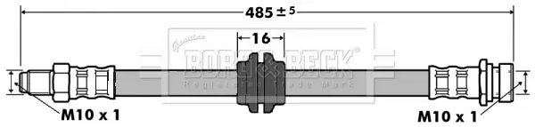 Handler.Part Brake hose BORG & BECK BBH7468 1