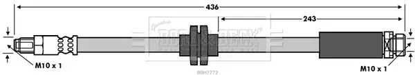 Handler.Part Brake hose BORG & BECK BBH7772 1