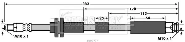 Handler.Part Brake hose BORG & BECK BBH7777 1