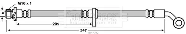 Handler.Part Brake hose BORG & BECK BBH7792 2