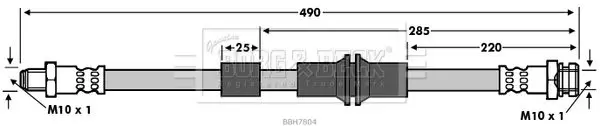 Handler.Part Brake hose BORG & BECK BBH7804 1