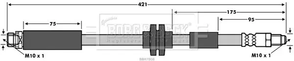 Handler.Part Brake hose BORG & BECK BBH7808 1