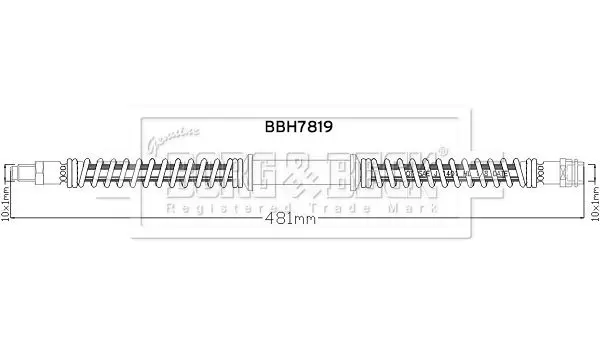 Handler.Part Brake hose BORG & BECK BBH7819 1