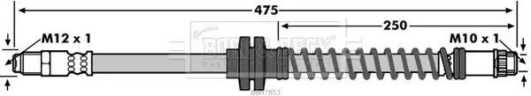 Handler.Part Brake hose BORG & BECK BBH7853 1