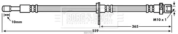 Handler.Part Brake hose BORG & BECK BBH7861 1