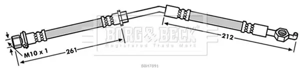 Handler.Part Brake hose BORG & BECK BBH7891 1