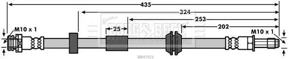 Handler.Part Brake hose BORG & BECK BBH7921 1