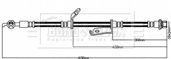 Handler.Part Brake hose BORG & BECK BBH7945 1