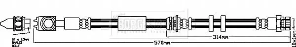 Handler.Part Brake hose BORG & BECK BBH7960 1