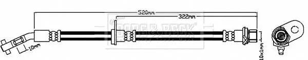 Handler.Part Brake hose BORG & BECK BBH7977 1