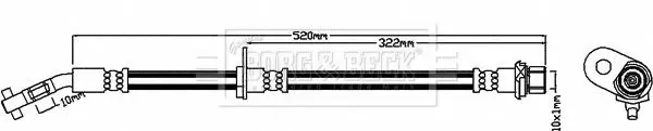 Handler.Part Brake hose BORG & BECK BBH7978 2