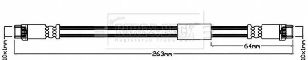 Handler.Part Brake hose BORG & BECK BBH7985 1