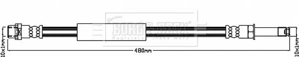 Handler.Part Brake hose BORG & BECK BBH8109 1