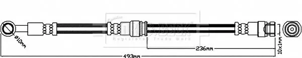 Handler.Part Brake hose BORG & BECK BBH8133 1