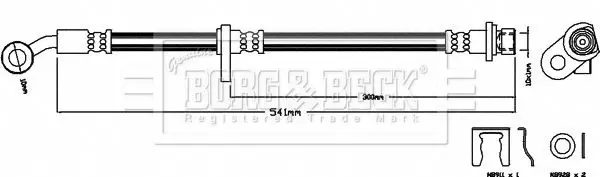 Handler.Part Brake hose BORG & BECK BBH8156 1