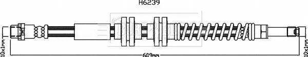 Handler.Part Brake hose BORG & BECK BBH8168 1