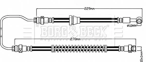 Handler.Part Brake hose BORG & BECK BBH8194 1