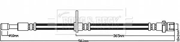 Handler.Part Brake hose BORG & BECK BBH8197 1