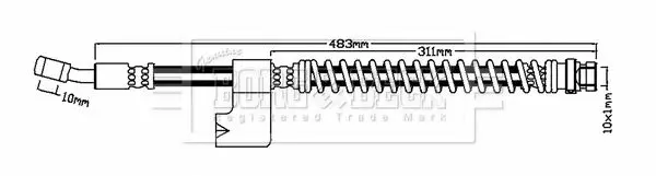 Handler.Part Brake hose BORG & BECK BBH8199 1