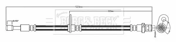 Handler.Part Brake hose BORG & BECK BBH8206 1