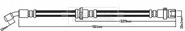 Handler.Part Brake hose BORG & BECK BBH8264 1