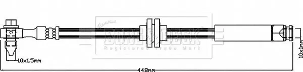 Handler.Part Brake hose BORG & BECK BBH8383 2